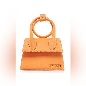 Jacquemus square orange suede bag excellent condition worn only once